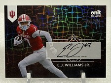 2025 Onit Black Indiana Hoosiers - on card AUTO #S-2 E.J. Williams Jr. 7/150