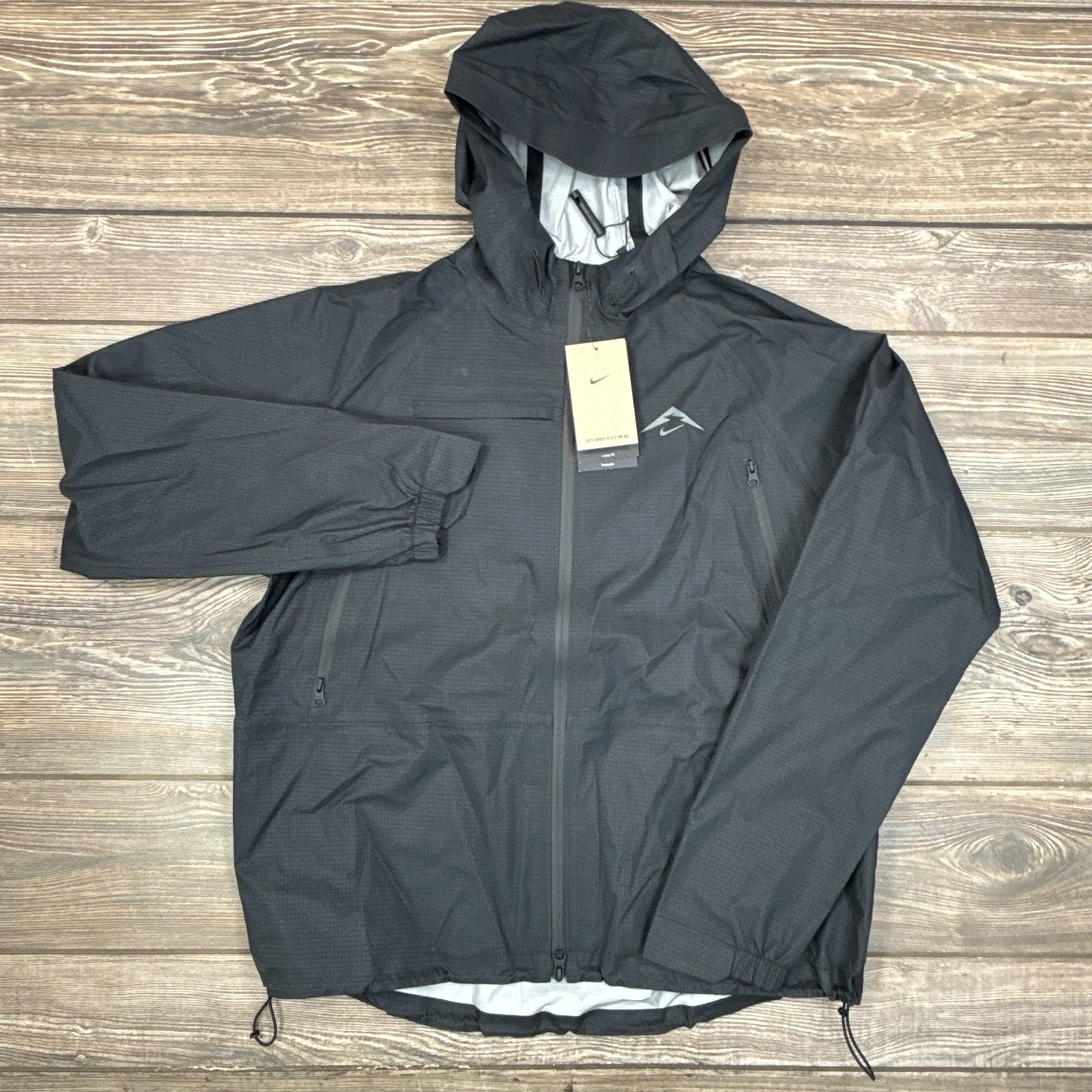 Nike Trail Women's Storm-FIT ADV Running Jacket Black Nylon LARGE FV6406 010 NEW