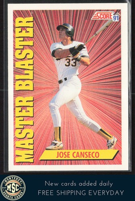 #ad #ad Jose Canseco 1991 Score Master Blaster #690 NM MT OR BETTER Oakland Athletics $1.79