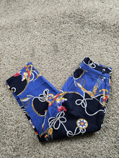 Vintage Lauren Ralph Lauren Pants 10P Womens Multicolor Anchor Yachting Stretch