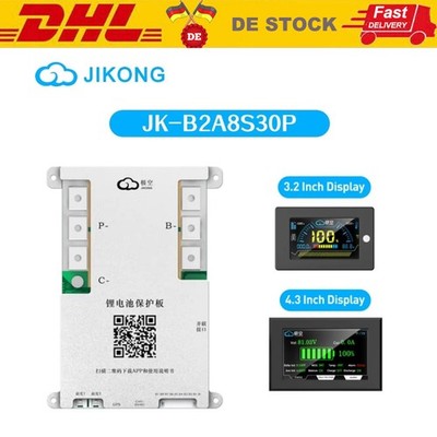 JIKONG B2A8S30P Smart BMS Lifepo4 Li-Ion Lto Akku 4S-8S 300A Active Balance 2A