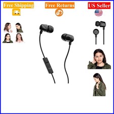Jib Wired Earbuds Black 1 Pack with Microphone  3.5mm AUX