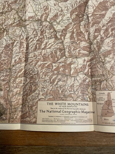 The White Mountains Of New Hampshire * 1937* National Geographic 17 X 20” - Picture 6 of 7