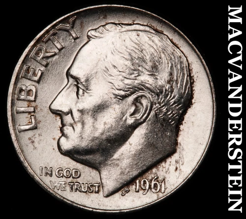 1961-D Roosevelt Dime- Silver Choice Gem Brilliant Uncirculated  #i4116