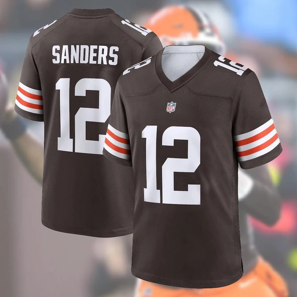 ¡NUEVO! Shedeur #12 Sanders Cleveland B Jugador Nombre y Número AOP Regalo Fanático Foto 2 de 4