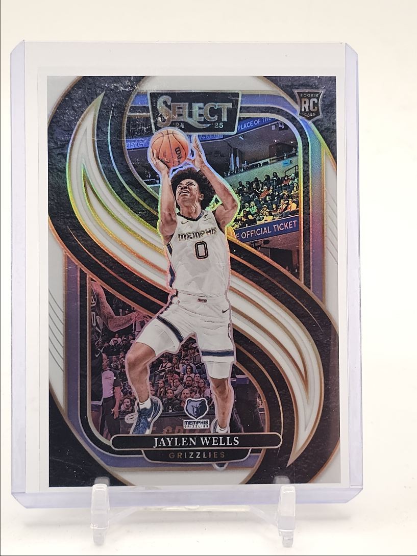 JAYLEN WELLS 2024-25 SELECT PREMIER LEVEL ROOKIE WHITE PRIZM RC /149 Q4945