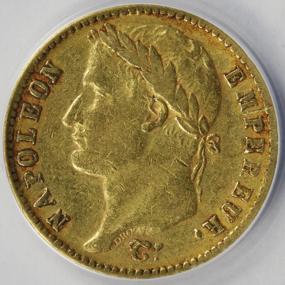 1812-A France 20 Francs Napoleon Gold ANACS VF35 Details Scratched - Image 4 of 4