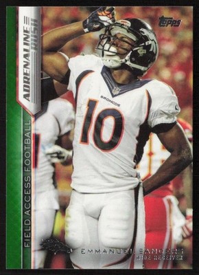 2015 Topps Field Access Adrenaline Rush Green /50 Emmanuel Sanders #ARA-ES