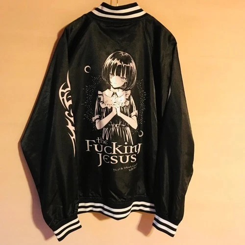 DEATH ANGELS by GISHIKI Jesus Blouson Stadium Jacket Black Size L Japan Anime - product listing photo