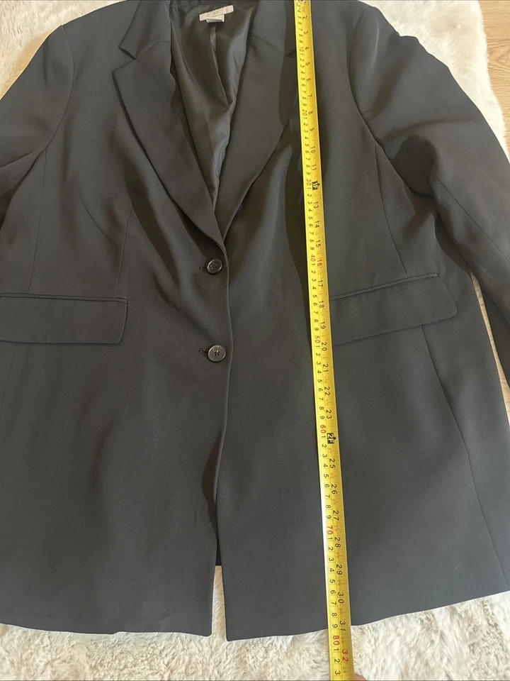 H&M Mujer Chaqueta Blazer Negro Mujer Talla XL Ajuste Relajado Ligeramente Foto 2 de 4