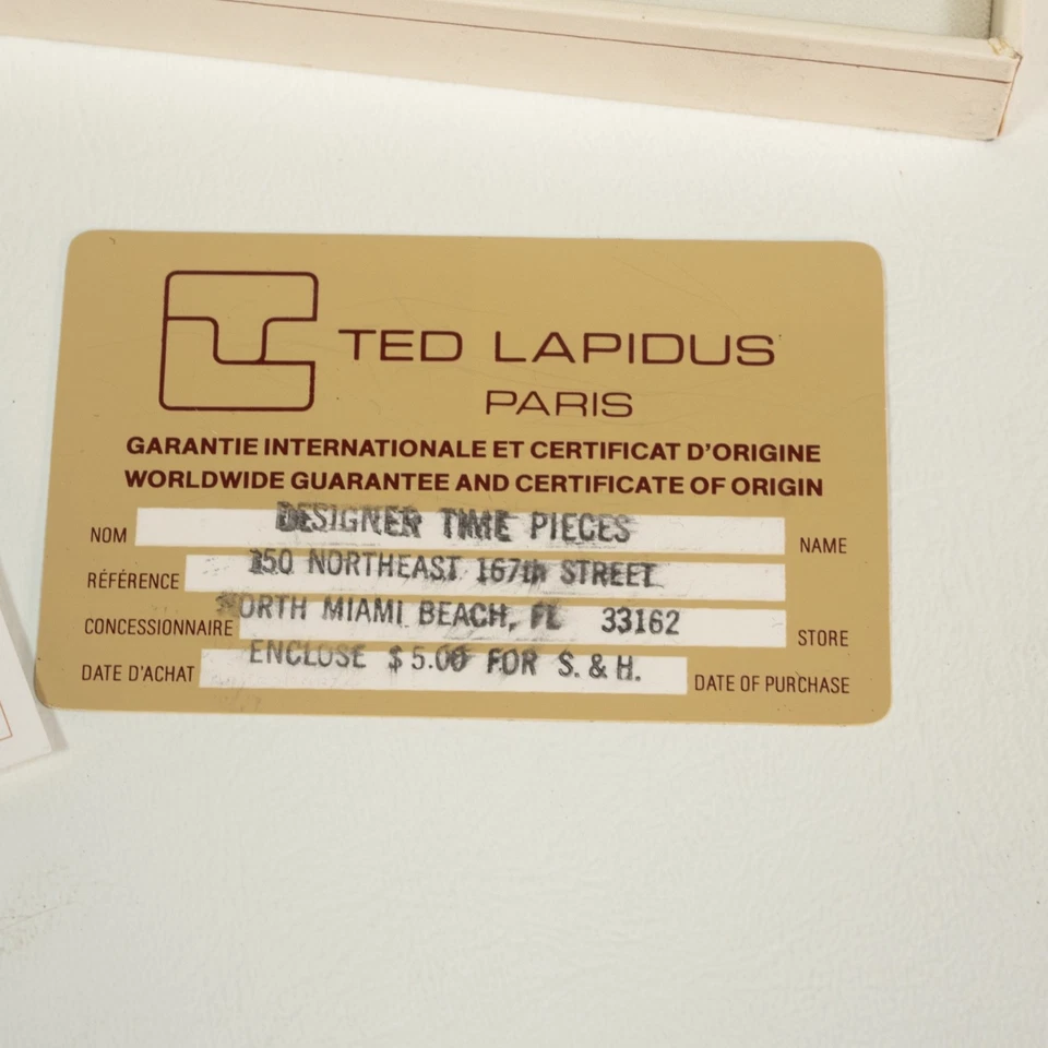 Bolígrafo Ted Lapidus plateado de acero inoxidable con tinta azul en estuche ¡Bonito! Foto 2 de 4