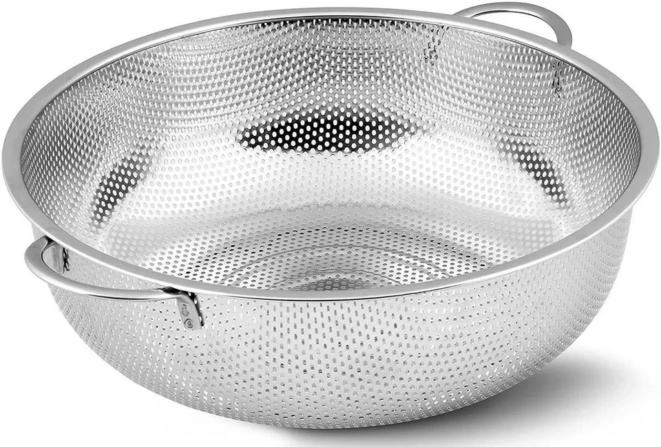 Stainless Steel Wash Basket Rice Colander Strainer, Spaghetti Metal Sink Mesh UK - Image 2 of 4
