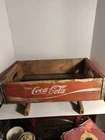 Vintage Coca Cola Wooden Bottle Carrying Crate Red White Antique Coke Soda