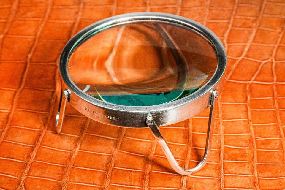 Executive Ralph Lauren Home Silverplate Desk Magnifier Magnify Glass Home Decor - Image 4 of 4