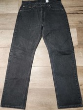 VTG Levi  s 505 Black Jeans 36x32 Made In USA Regular Fit Straight Leg 90s