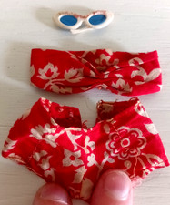 Vintage Barbie Mattel Tagged Hawaii Resort SET 1605 SWIMSUIT/GLASSES ONLY READ