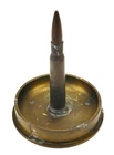 WW2 1944 Trench Art Brass Ashtray US Military Souvenir Vintage