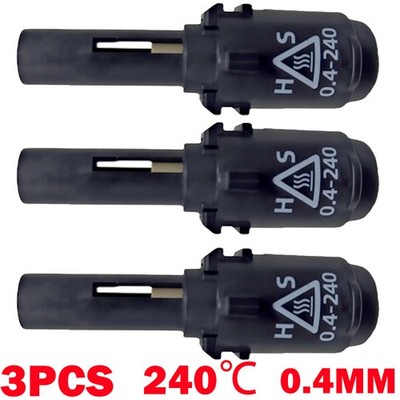 3X For Flashforge Adventurer 3/4 3D Printer Hotends 0.4mm-240°C Nozzle Assembly