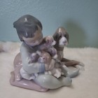 <span class=Light_Highlight>New ListingLladro Blue Porcelain Figurine 5456 New Playmates - Retired Rare Vintage Puppies