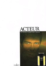 PUBLICITE ADVERTISING 1989 LORIS AZZARO ACTEUR  parfum eau de toilette homme