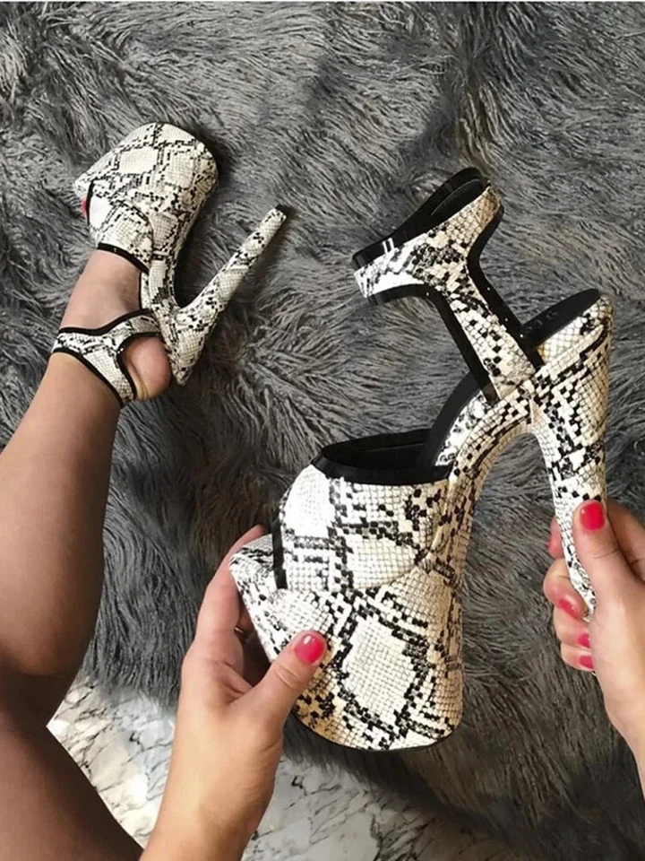 Женщин Sexy насосы 20 см заглянуть носок каблуках платформе сандалии вечеринки туфли 34-46 - Изображение 4 из 4