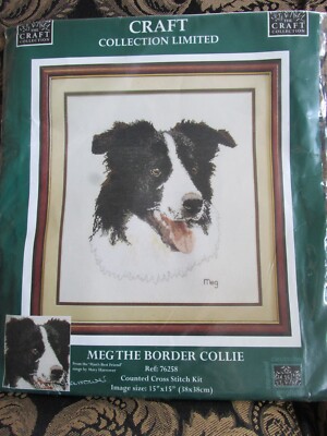 BORDER COLLIE MEG, THE CRAFT COLLECTION LIMITED COUNTED CROSS STITCH KIT 76258