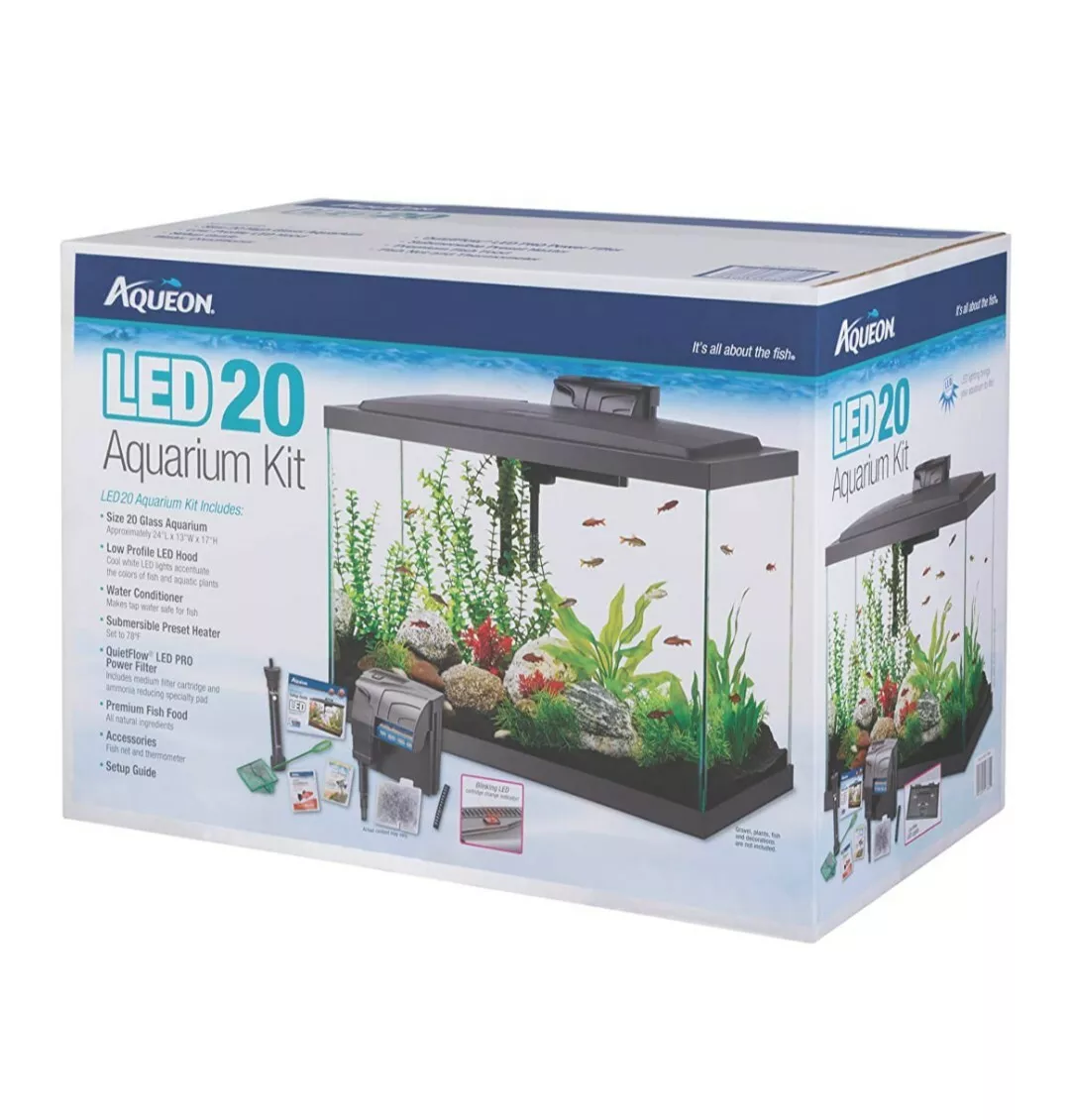 Children Learning Kit - LED Aquarium Starter Kit rectangle 20 Gallon Tank  New