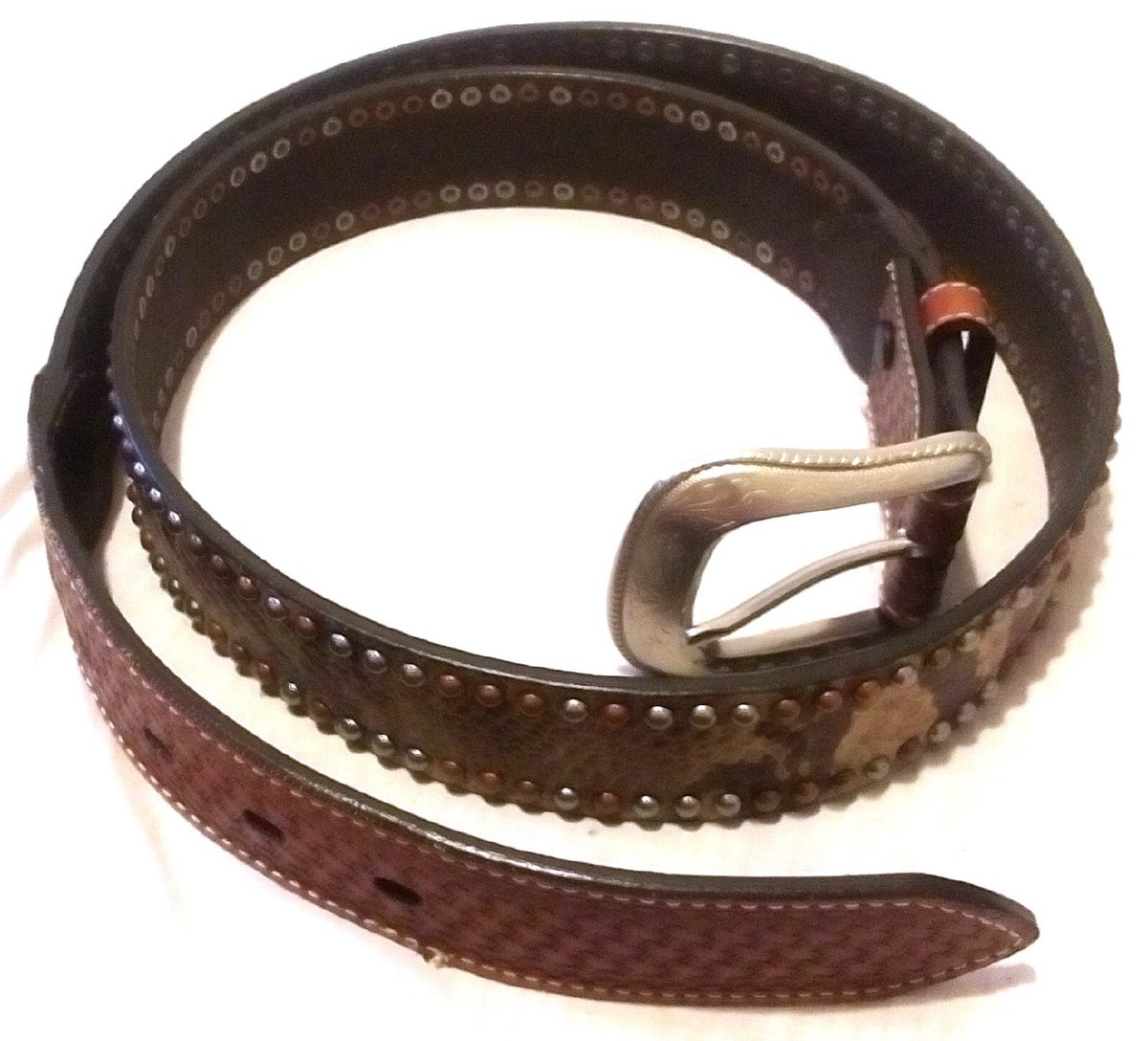 Roper Wide Snake Print Belt The Rattlesnake Belt main image 3