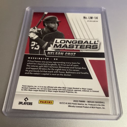 2022 Panini Mosaic LONGBALL MASTERS Nelson Cruz BASE MOSAIC Prizm #LM-14! (F1) - Picture 2 of 2