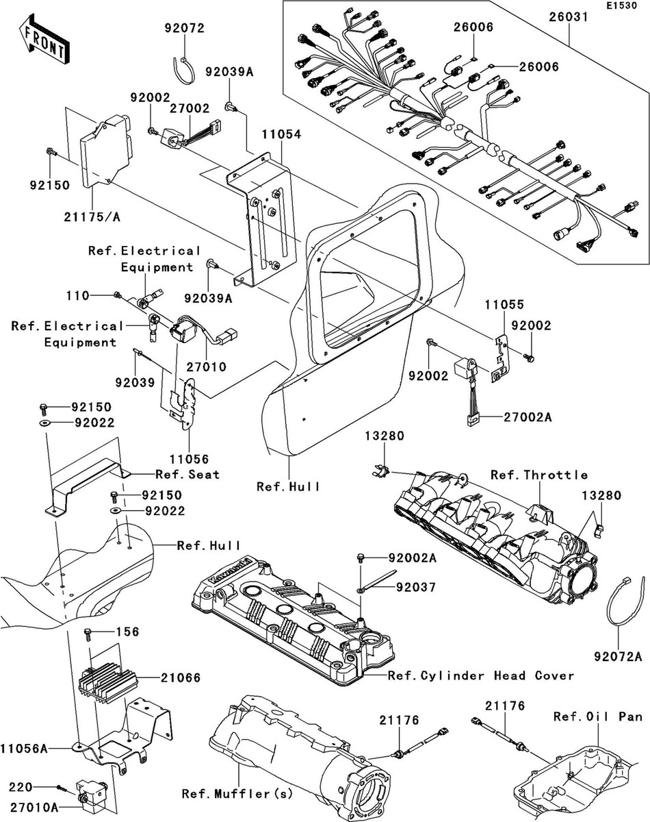 ULTRA300LX'12 OEM section (Fuel-Injection) parts Used [K3790 ULTRA300LX'12 OEM section (Fuel-Injection) parts Used [K3790