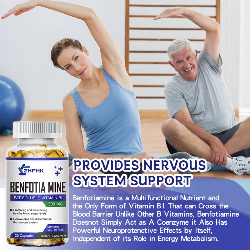 Benfotiamina 300mg (120 cápsulas vegetarianas)-sem estearatos-sem dióxido de silício - Imagem 3 de 4
