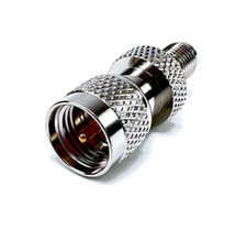 2pcs RF Coaxial Adapter SMA Female Jack to MINI UHF Male Plug Nickel Plated Body