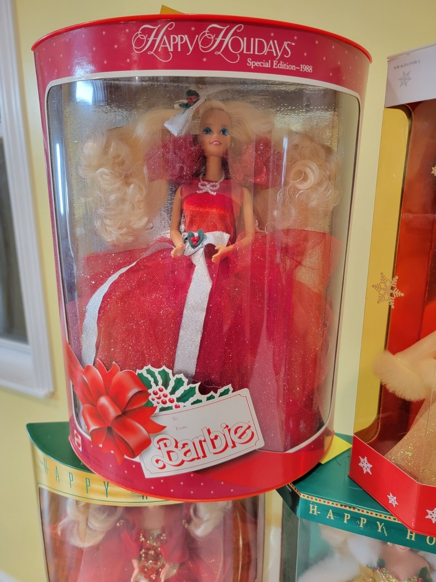 1988 Happy Holidays Barbie Doll Lot of 11 Barbies. 1988 Through