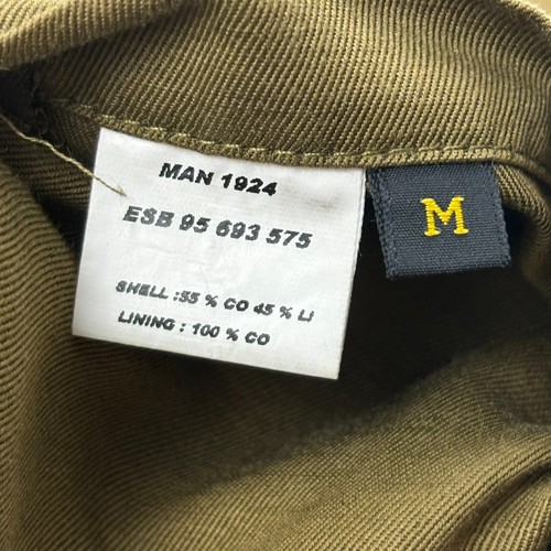 Blazer Hombre 1924 Sin Estructura Para Hombre M Verde Algodón Lino Bloque de Color Tareas Militares - Imagen 8 de 18