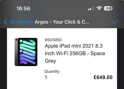 Apple iPad mini 2021 8.3 Inch Wi-Fi 256GB - Space Grey