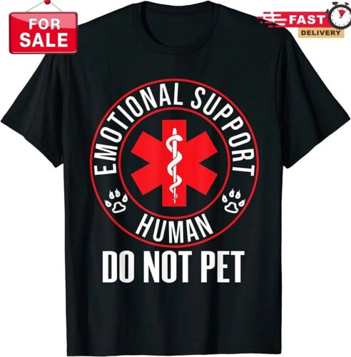 NEU LIMITIERT T-Shirt emotionale Unterstützung Mensch nicht Haustier - Diensthund Liebe Humor - Bild 1 von 3
