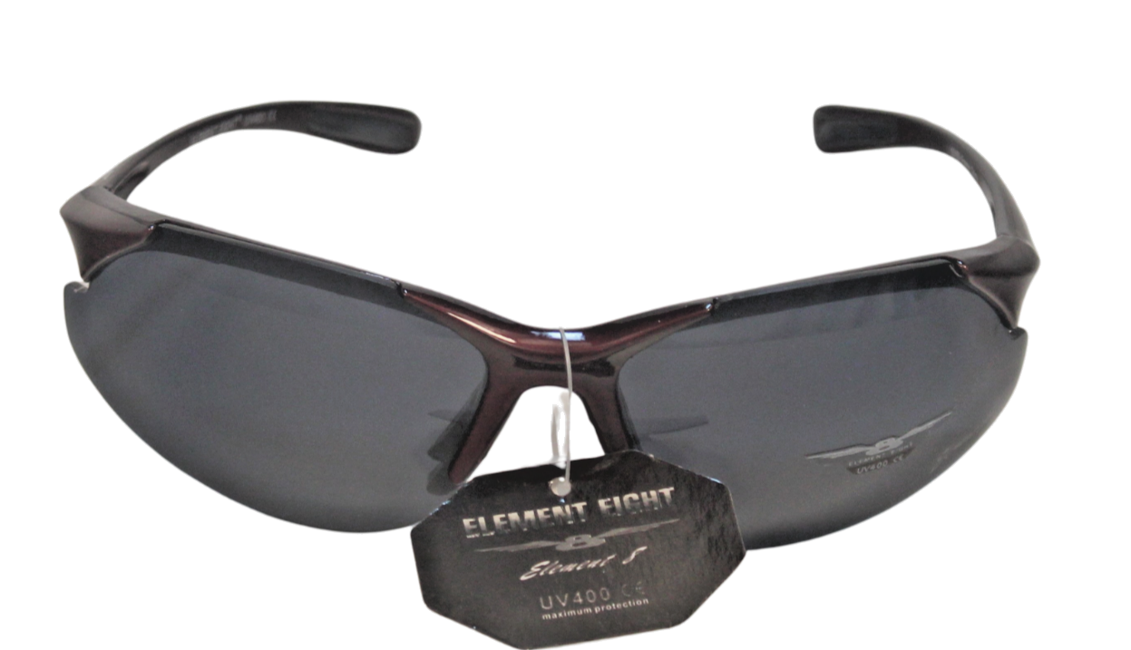 Authentic Element 8 Wrap Sunglasses - Chestnut Frame & Lavender Lens - Unisex-image