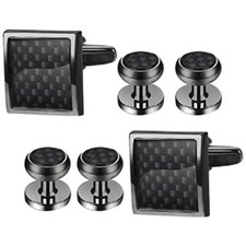 6PCS Cufflinks And Shirt Studs Set Cuff Links Tuxedo Accessories Birthday Gifts