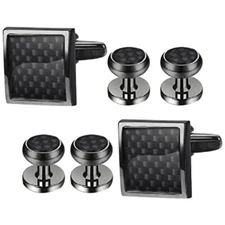 6PCS Cufflinks And Shirt Studs Set Cuff Links Tuxedo Accessories Birthday Gifts