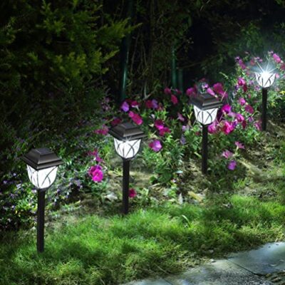 8 Pack Solar LED Lights Outdoor Garden Pathway Solar Powered Yard Lights