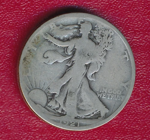 1921-S WALKING LIBERTY SILVER HALF DOLLAR **VERY NICE CIRCULATED** FREE SHIP!