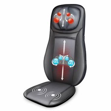 Snailax Gel Shiatsu Back Massager with Heat,Neck Massage Cushion Chair Pad 233G