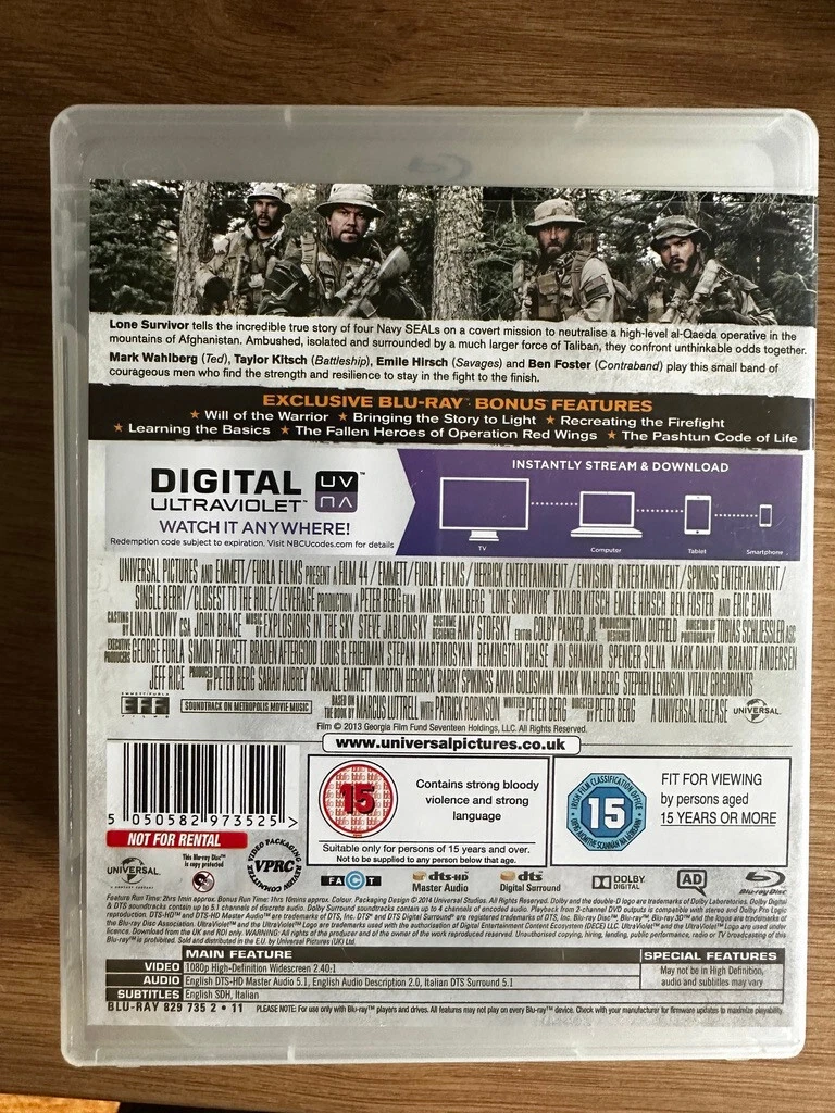 Foreign movie Blu-ray Lone Survivor