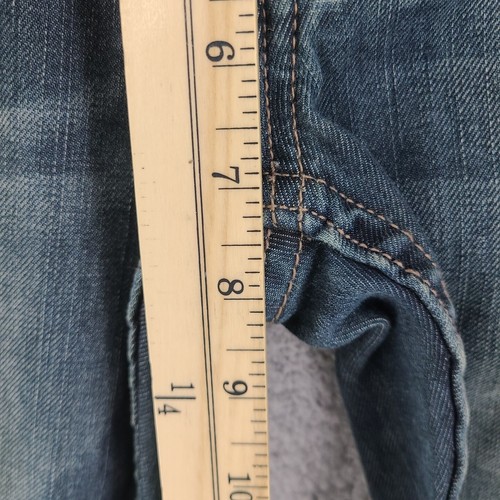 Miss Me Distressed Low Rise Jeans Cowhide Flap Pocket Blue Bootcut Womens Sz 28 - Picture 9 of 24