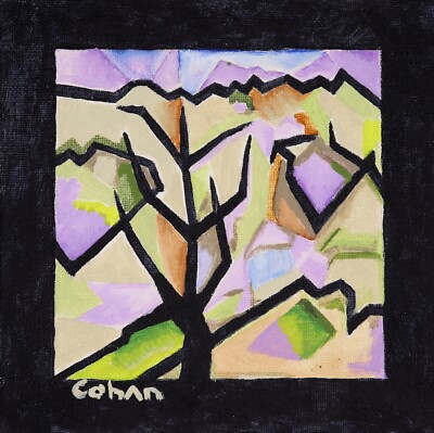 Another CohAn Painting ''Eaton Canyon No 2'' Acrylic on Canvas Board 6'' x 6''