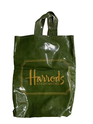 Harrods Knightsbridge Tote Bag PVC Green