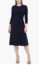 Eliza J Fit & Flare Knit Belted Dress  Black Sixe XL NWOT