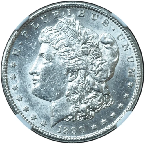 1890-CC Morgan Dollar AU55 NGC - Bright White & Tons of Luster!