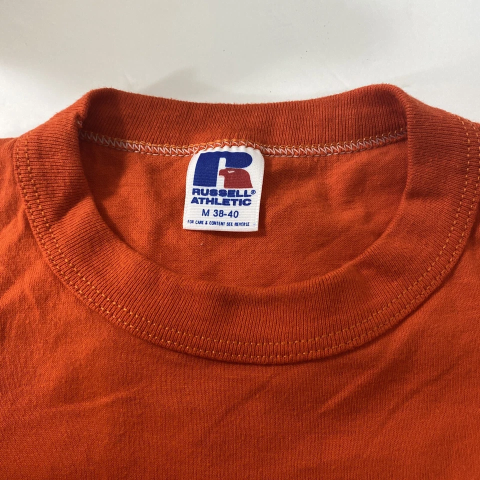 Camiseta vintage hombre mediana chena termales bicicleta clásica naranja tortugas EE. UU. Foto 4 de 4