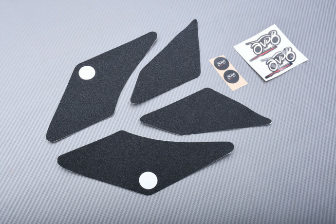 Protections de réservoir HONDA MSX 125 GROM JC75A grips latéraux noir